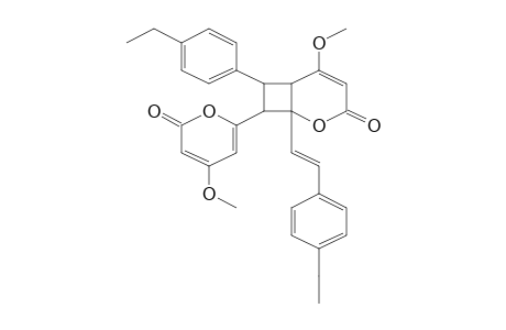 2-Oxabicyclo[4.2.0]oct-4-en-3-one, rel-(1R,6S,7S,8S)-5-methoxy-8-(4-methoxy-2-oxo-2H-pyran-6-yl)-7-(4-ethylphenyl)-1-[(E)-2-(4-ethylphenyl)ethenyl]-