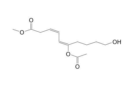 3.5-DECADIENOIC ACID, 6-(ACETYLOXY)-10-HYDROXY-METHYL ESTER