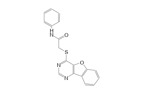 2-([1]benzofuro[3,2-d]pyrimidin-4-ylsulfanyl)-N-phenylacetamide