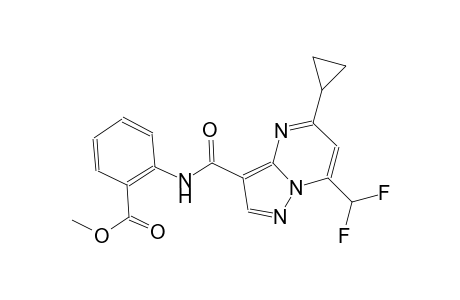 methyl 2-({[5-cyclopropyl-7-(difluoromethyl)pyrazolo[1,5-a]pyrimidin-3-yl]carbonyl}amino)benzoate