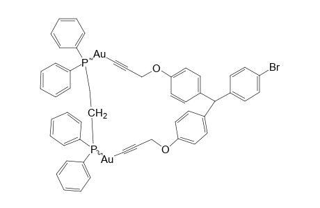 [4-BRC6H4CH(4-C6H4OCH2C=CAU)(2)(MIU-PH2P(CH2)(2)PPH2)]