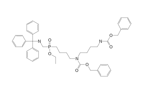 O-ETHYL-[N-(BENZYLOXYCARBONYL)-N-[4-[N'-(BENZYLOXYCARBONYL)-AMINO]-BUTYL]-4-AMINOBUTYL]-[(N'-TRITYLAMINO)-METHYL]-PHOSPHINATE