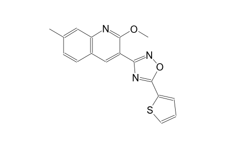 2-methoxy-7-methyl-3-[5-(2-thienyl)-1,2,4-oxadiazol-3-yl]quinoline