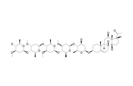 LINEOLON-3-O-BETA-D-OLEANDROPYRANOSYL-(1->4)-BETA-D-CYMAROPYRANOSYL-(1->4)-BETA-D-OLEANDROPYRANOSYL-(1->4)-BETA-D-OLEANDROPYRANOSYL-(1->4)-