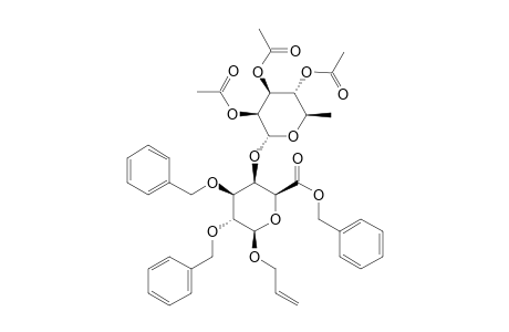 BENZYL-(2,3,4-TRI-O-ACETYL-ALPHA-L-RHAMNOPYRANOSYL)-(1->4)-(ALLYL-2,3-DI-O-BENZYL-BETA-D-GALACTOPYRANOSYL)-URONATE