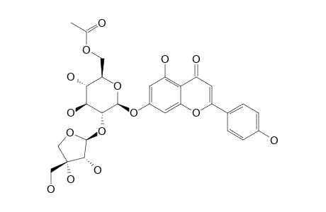 6''-ACETYLAPIIN;APIGENIN-7-O-BETA-D-APIOFURANOSYL-(1->2)-6''-O-ACETYL-BETA-D-GLUCOPYRANOSIDE