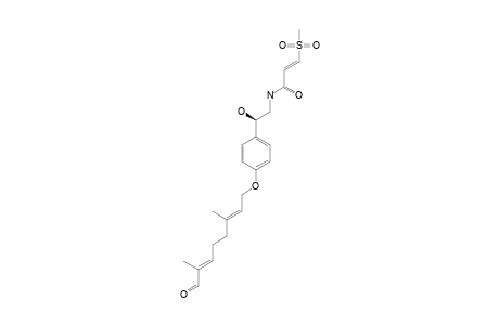 BETA-HYDROXYGERAMBULLAL;(E)-3-(METHYLSULFONYL)-PROPENOIC-ACID-(2E,6E)-2-[4-(3,7-DIMETHYL-8-OXO-2,6-OCTADIENYLOXY)-PHENYL]-2-HYDROXYETHYL-AMIDE