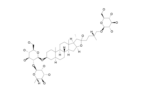 #3;TRIGONEOSIDE-IIIB;26-O-BETA-D-GLUCOPYRANOSYL-3-BETA,22-XI,26-TRIHYDROXY-(25R)-5-ALPHA-FUROSTANE-3-O-[ALPHA-L-RHAMNOPYRANOSYL-(1->2)]-BETA-D-GLUCOPYRANOSIDE