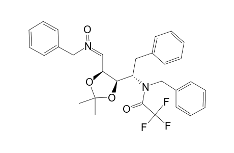 (Z)-N-[(2-S,3-S,4-S)-2,3-ISOPROPYLIDENE-DIOXY-5-PHENYL-4-(N-TRIFLUOROACETYLBENZYLAMINE)-PENTYLIDENE]-BENZYLAMINE_N-OXIDE