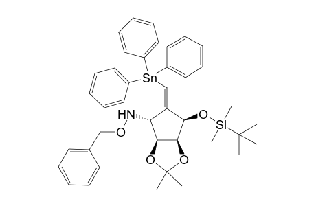 (Z)-(1R,2R,3S,4R)-4-[(Benzyloxy)amino]-2,3-O-isopyopylidene-1-O-(tert-butyldimethylsilyl)-6-(triphenylstannyl)-5-methylenecyclopentane-1,2,3-triol