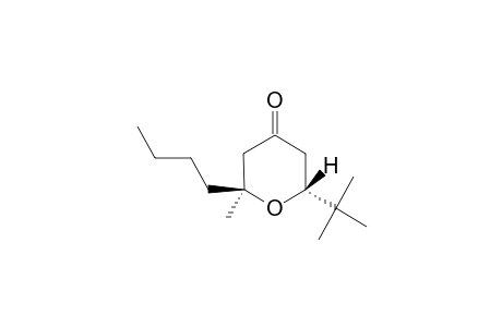 2-BETA-N-BUTYL-6-ALPHA-TERT.-BUTYL-TETRAHYDRO-2-ALPHA-METHYL-4H-PYRAN-4-ONE