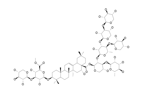 SCABEROSIDE-HD;3-O-BETA-[XYLOPYRANOSYL-(1->3)-(6-O-METHYL)-GLUCURONOPYRANOSYL]-ECHINOCYSTIC-ACID-28-O-[XYLOPYRANOSYL-(1->3)-XYLOPYRANOSYL-(1->3)-[