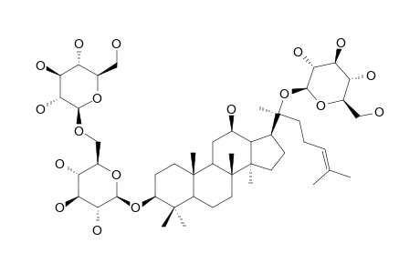 3-O-[BETA-D-GLUCOPYRANOSYL-(1->6)-BETA-D-GLUCOPYRANOSYL]-20-O-BETA-D-GLUCOPYRANOSYL-3-BETA,12-BETA,20(S)-TRIHYDROXYDAMMAR-24-ENE