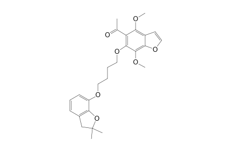 1-(5-ACETYL-4,7-DIMETHOXYBENZOFURAN-6-YLOXY)-4-(2,3-DIHYDRO-2,2-DIMETHYLBENZOFURAN-7-YLOXY)-BUTANE