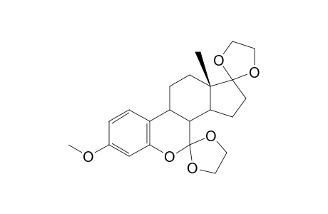 (+/-)-7,7:17,17-BIS-(ETHYLENEDIOXY)-3-METHOXY-6-OXA-8-ALPHA-ESTRA-1,3,5(10)-TRIENE