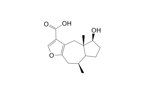 4,4a,5,6,7,7a.alpha.,8,9-octahydro-5.beta.-hydroxy-4a.beta.,8.beta.-dimethylazuleno[6,5-b]furan-3-carboxilic Acid