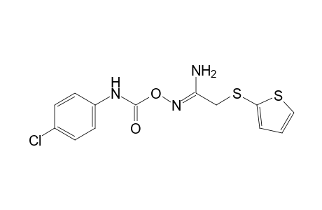 O-[(p-chlorophenyl)carbamoyl]-2-[(2-thienyl)thio]acetamidoxime