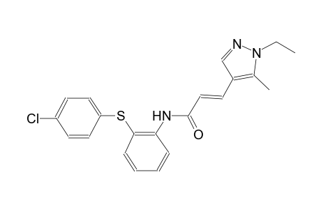 (2E)-N-{2-[(4-chlorophenyl)sulfanyl]phenyl}-3-(1-ethyl-5-methyl-1H-pyrazol-4-yl)-2-propenamide