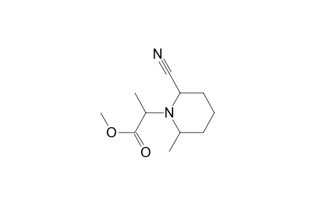 1-Piperidineacetic acid, 2-cyano-.alpha.,6-dimethyl-, methyl ester