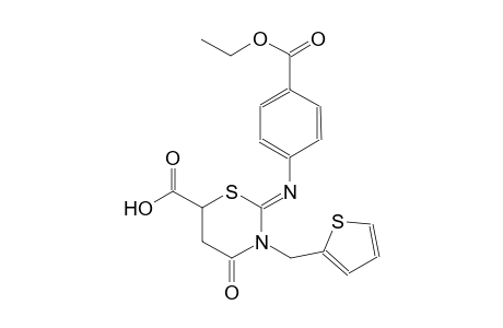 2H-1,3-thiazine-6-carboxylic acid, 2-[[4-(ethoxycarbonyl)phenyl]imino]tetrahydro-4-oxo-3-(2-thienylmethyl)-, (2Z)-