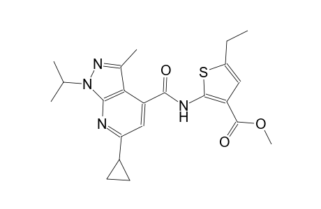 methyl 2-{[(6-cyclopropyl-1-isopropyl-3-methyl-1H-pyrazolo[3,4-b]pyridin-4-yl)carbonyl]amino}-5-ethyl-3-thiophenecarboxylate