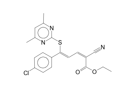 ethyl (Z,Z)-2-cyano-5-(4-chlorophenyl)-5-(4,6-dimethyl-2-pyrimidinylthio)-2,4-pentadienoate