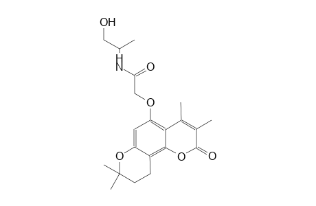 (S)-N-(1-hydroxypropan-2-yl)-2-((3,4,8,8-tetramethyl-2-oxo-2,8,9,10-tetrahydropyrano[2,3-f]chromen-5-yl)oxy)acetamide