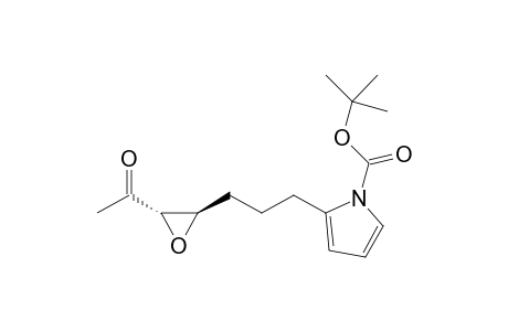 tert-Butyl 2-(3-((2R*,3S*)-3-acetyloxiran-2-yl)propyl)-1H-pyrrole-1-carboxylate