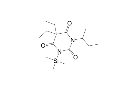 2,4,6(1H,3H,5H)-Pyrimidinetrione, 5,5-diethyl-1-(1-methylpropyl)-3-(trimethylsilyl)-