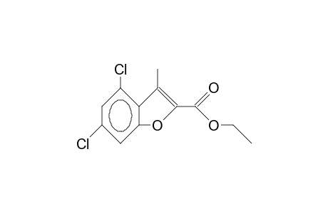 4,6-Dichloro-3-methyl-benzo(B)furan-2-carboxylic acid, ethyl ester