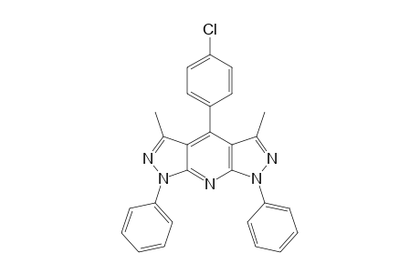 4-(p-chorophenyl)-1,7-dihydro-3,5-dimethyl-1,7-diphenylpyrazolo[3,4-b:4',3'-e]-pyridine