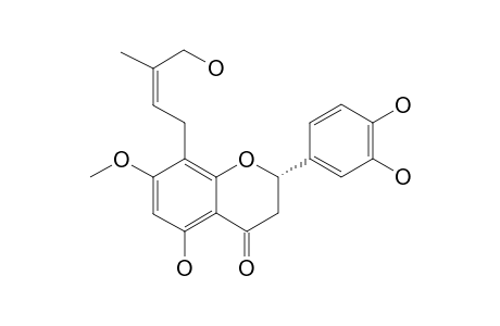 (2S)-8-(3''-METHYL-4''-HYDROXY-BUT-2''-ENYL)-5,3',4'-TRIHYDROXY-7-METHOXY-FLAVANONE