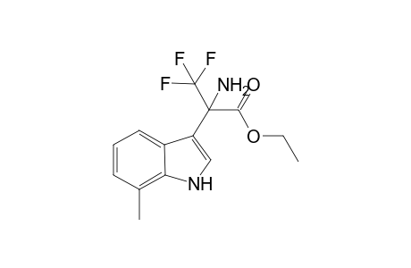 Ethyl 2-amino-3, 3, 3-trifluoro-2-(7-methyl-1H-indol-3-yl)propanoate