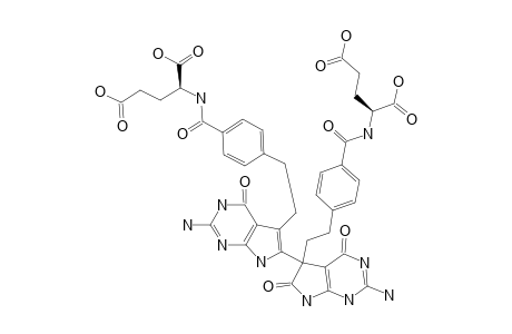 #10;(2S,2'S)-2,2'-[[2,2'-DIAMINO-4,4',6-TRIOXO-1,4,4',6,7,7'-HEXAHYDRO-1'H,5H-5,6'-BIPYRROLO-[2,3-D]-PYRIMIDINE-5,5'-DIYL]-BIS-(ETHYLENEBENZENE-4,1-DIYL