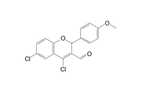 4,6-bis(chloranyl)-2-(4-methoxyphenyl)-2H-chromene-3-carbaldehyde