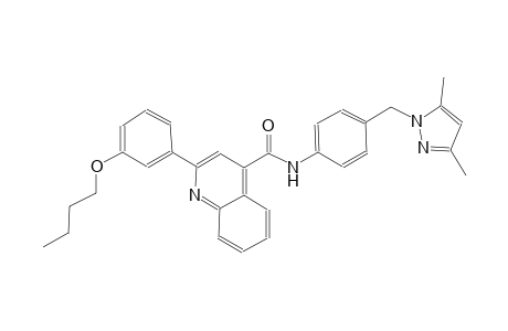 2-(3-butoxyphenyl)-N-{4-[(3,5-dimethyl-1H-pyrazol-1-yl)methyl]phenyl}-4-quinolinecarboxamide