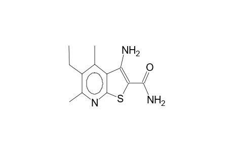 2-carbamoyl-3-amino-4,6-dimethyl-5-ethylpyrido[2,3-b]thiophene