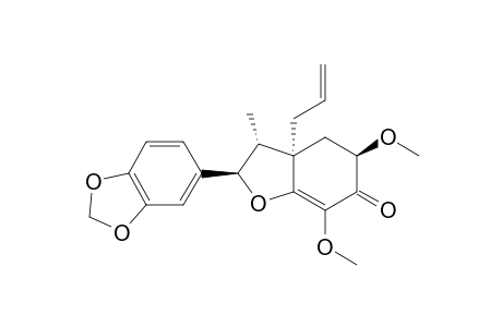 (7R,8R,1'R,3'R)-DELTA(5',8')-3',5'-DIMETHOXY-3,4-METHYLENEDIOXY-4'-OXO-8.1',7.O.6'-NEOLIGNAN