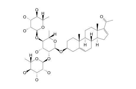 PREGNA-5,16-DIENE-3-BETA-OL-20-ONE-3-O-ALPHA-L-RHAMNOPYRANOSYL-(1->2)-[ALPHA-L-RHAMNOPYRANOSYL-(1->4)]-BETA-D-GLUCOPYRANOSIDE