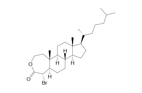 4A-ALPHA-BROMO-3-OXA-A-HOMO-5-ALPHA-CHOLESTAN-4-ONE