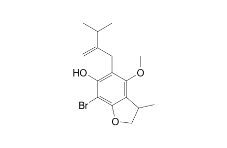 6-Benzofuranol, 7-bromo-2,3-dihydro-4-methoxy-3-methyl-5-(3-methyl-2-methylenebutyl)-