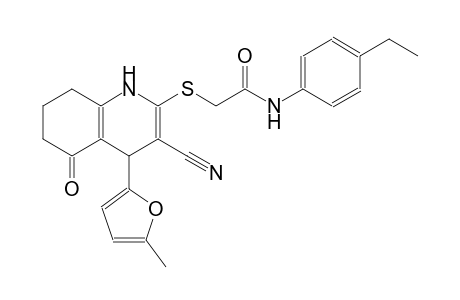 acetamide, 2-[[3-cyano-1,4,5,6,7,8-hexahydro-4-(5-methyl-2-furanyl)-5-oxo-2-quinolinyl]thio]-N-(4-ethylphenyl)-