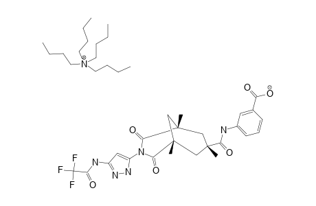 #6C;TETRABUTYLAMMONIUM-3-[(1,5,7-TRIMETHYL-2,4-DIOXO-3-[5-(2,2,2-TRIFLUOROACETYLAMINO)-2H-PYRAZOL-3-YL]-3-AZABICYCLO-[3.3.1]-NONANE-7-CARBONYL)-AMINO]-B