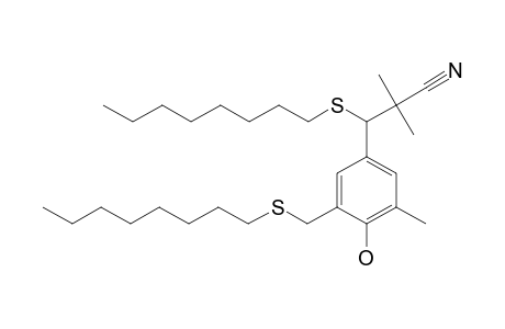 3-[4-HYDROXY-3-METHYL-5-[(OCTYLTHIO)-METHYL]-PHENYL]-2,2-DIMETHYL-3-[(OCTYLTHIO)-METHYL]-PROPANENITRILE