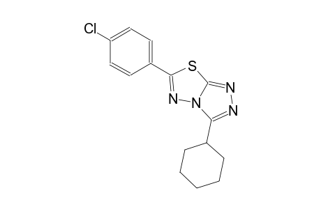 6-(4-chlorophenyl)-3-cyclohexyl[1,2,4]triazolo[3,4-b][1,3,4]thiadiazole