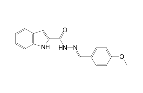 indole-2-carboxylic acid, (p-methoxybenzylidene)hydrazide