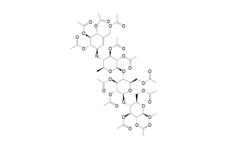 METHYL-O-[2,3-DI-O-ACETYL-4,6-DIDEOXY-4-[(1R,4R,5S,6S)-4,5,6-TRIACETOXY-3-(ACETOXYMETHYL)-CYCLOHEX-2-ENYL]-AMINO-BETA-D-GLUCOSYL]-(1->4)-O-(TRI-O-