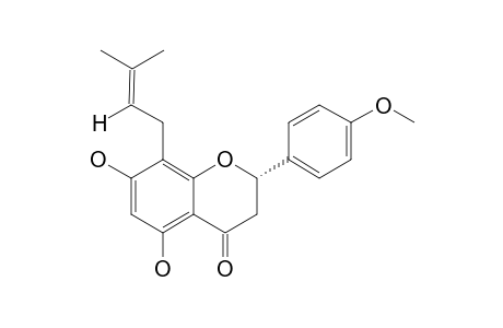 5,7-DIHYDROXY-4'-METHOXY-8-(3-METHYLBUT-2-ENYL)-FLAVANONE