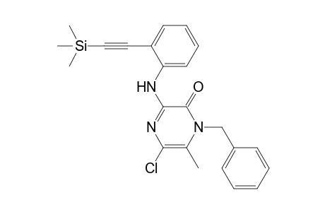 1-Benzyl-5-chloro-6-methyl-3-(2-trimethylsilylethynylphenylamino)-2(1H)-pyrazinone