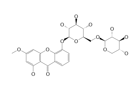 1-HYDROXY-3-METHOXY-5-O-PRIMEVEROSYL-XANTHONE